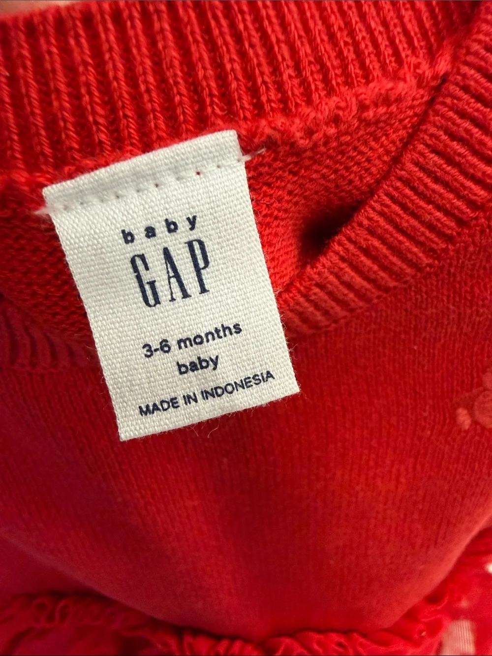 GAP Bright Red Knit Dress with Tulle Skirt